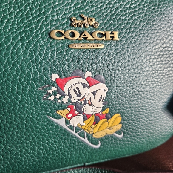 COACH DISNEY X Mickey & Minnie Holiday Crossbody Bag No. H2381-CN924 - Picture 3 of 11